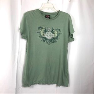 Harley Davidson Foiled & Studded Tee Size L K36